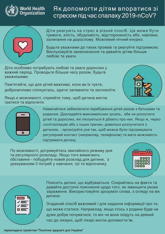 Батьки та діти можуть звертатися по кваліфіковану допомогу під час переживань через карантин